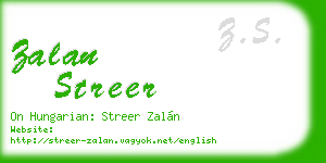 zalan streer business card